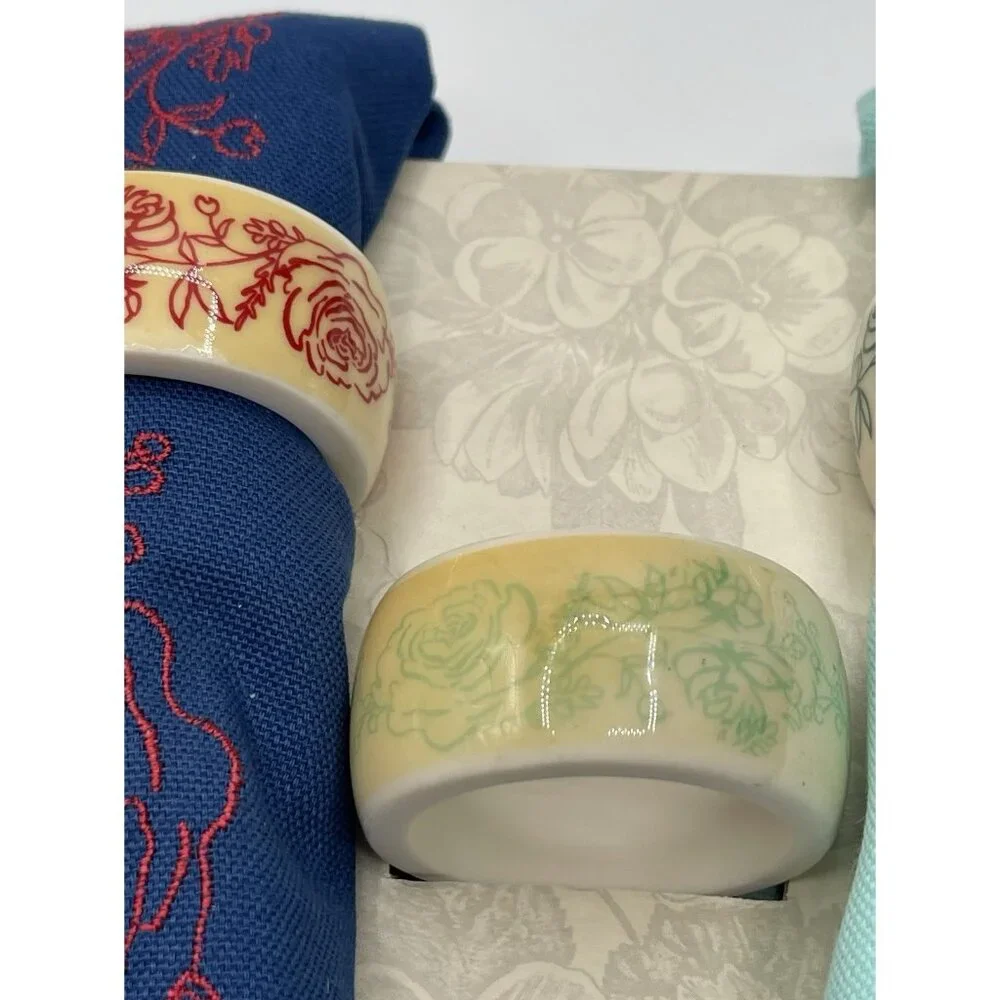 Pioneer‎ Woman Wishful Winter Napkins Snd Napkin Rings Holiday Christmas
